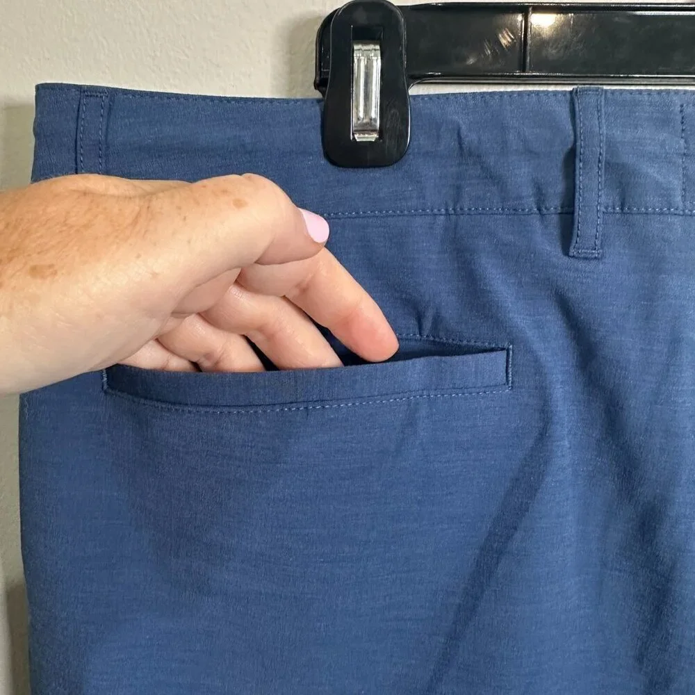 Faherty Belt Loop All Day Shorts Casual Comfort Blue Men's Size 38 Chino